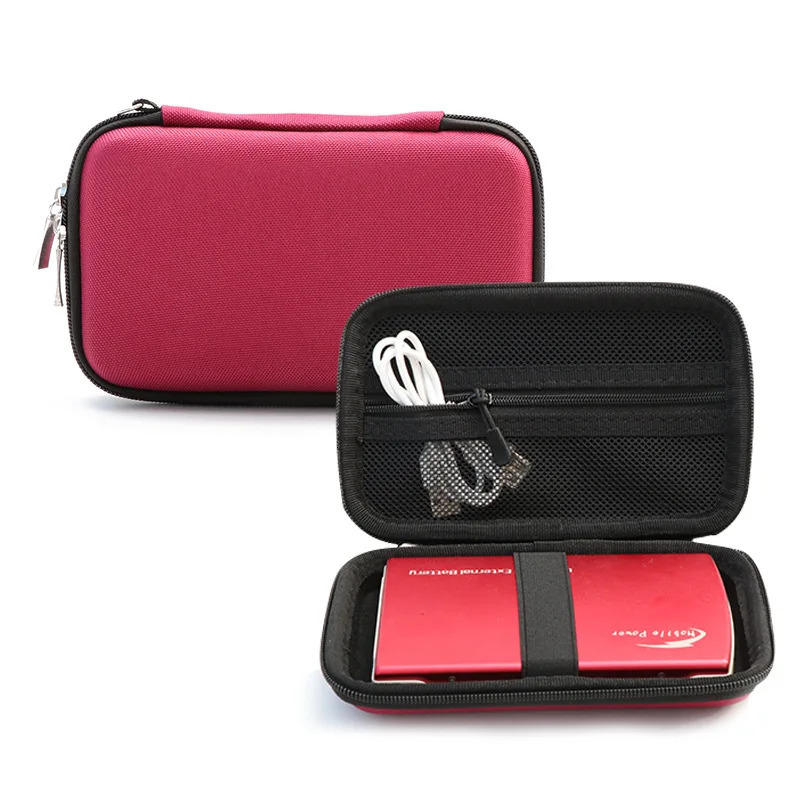 Electronics Accessories Storage Power Bank Bag Case Shockproof Hard Drive Case 25 Cable HDD SSD Travel Cable Organiser Bag 251224