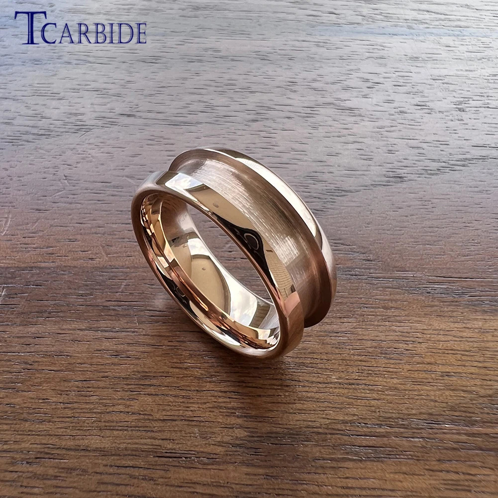 Factory Direct Price 4mm 6mm 8mm Tungsten Empty Ring Inlay Style Blanks 20/30/40 Grooves Domed Polished Finish 251224