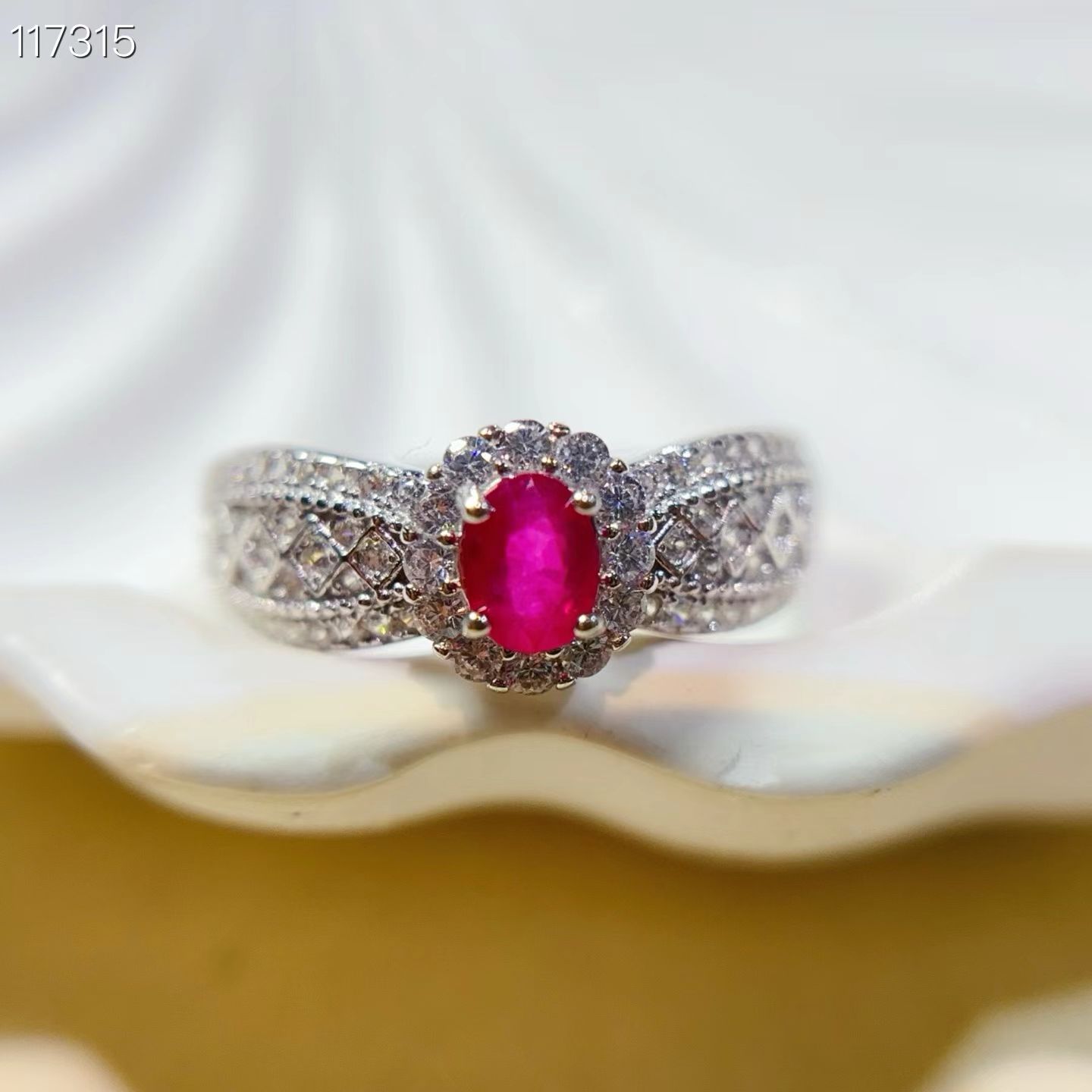 Classic 925 silver wedding ring for women natural ruby ring with certificate 4mm*5mm 0.4ct genuine pink ruby silver jewelry