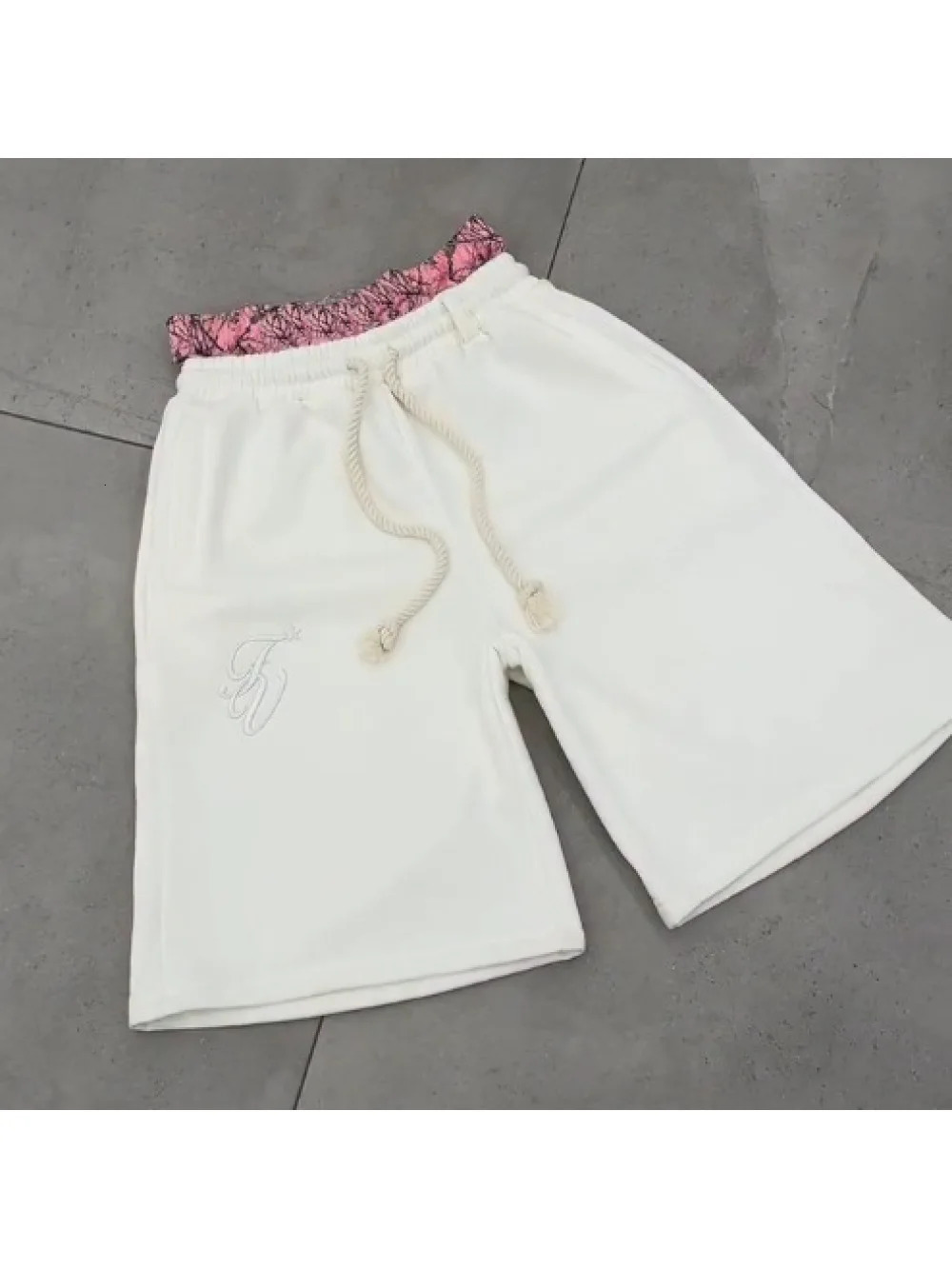 European and American street style camouflage double waistband spliced sweatpants with hip hop casual embroidery cropped n 251223