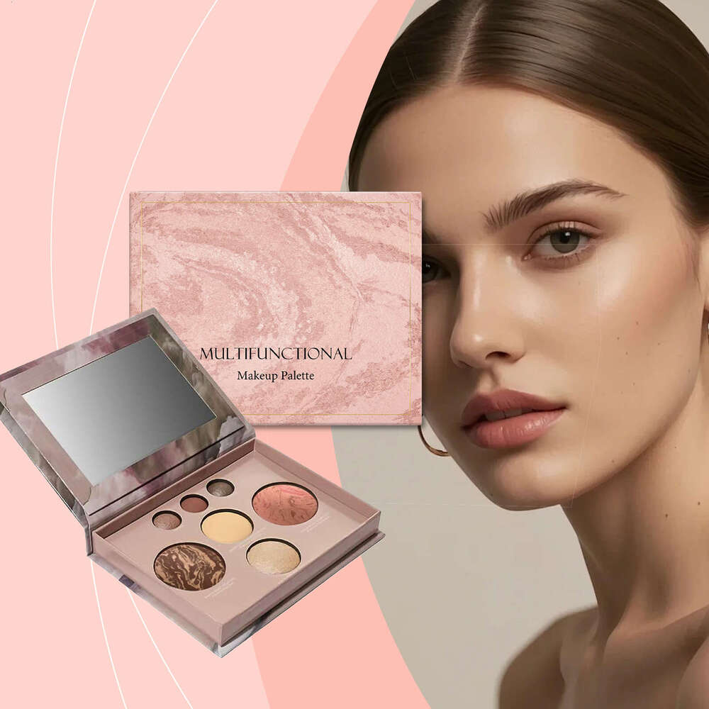 AMZ Multifunctional Eyeshadow Contour Blush Highlighter One Multi-use Daily Portable Makeup Palette