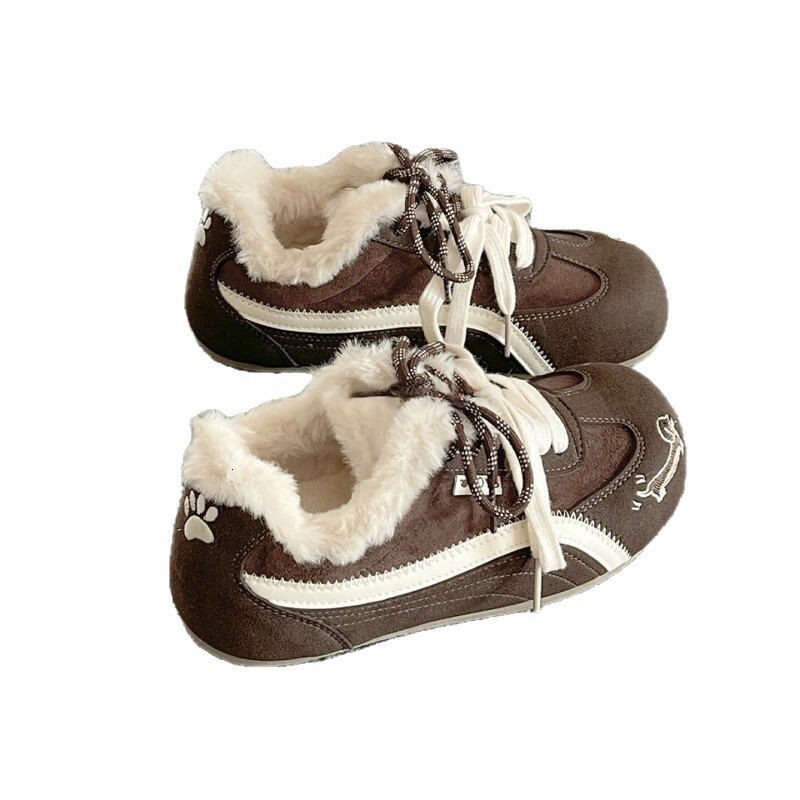 2025 Designer Fashion Wool Lined Women's Training Shoes Student Multi functional Warm Cotton Shoes Casual Sports Shoes