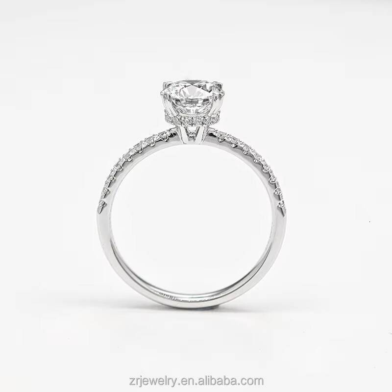 18K Solid Gold HPHT Lab Grown Engagement Diamond Rings Elegant Promise Wedding Women Jewelry Gold Ring