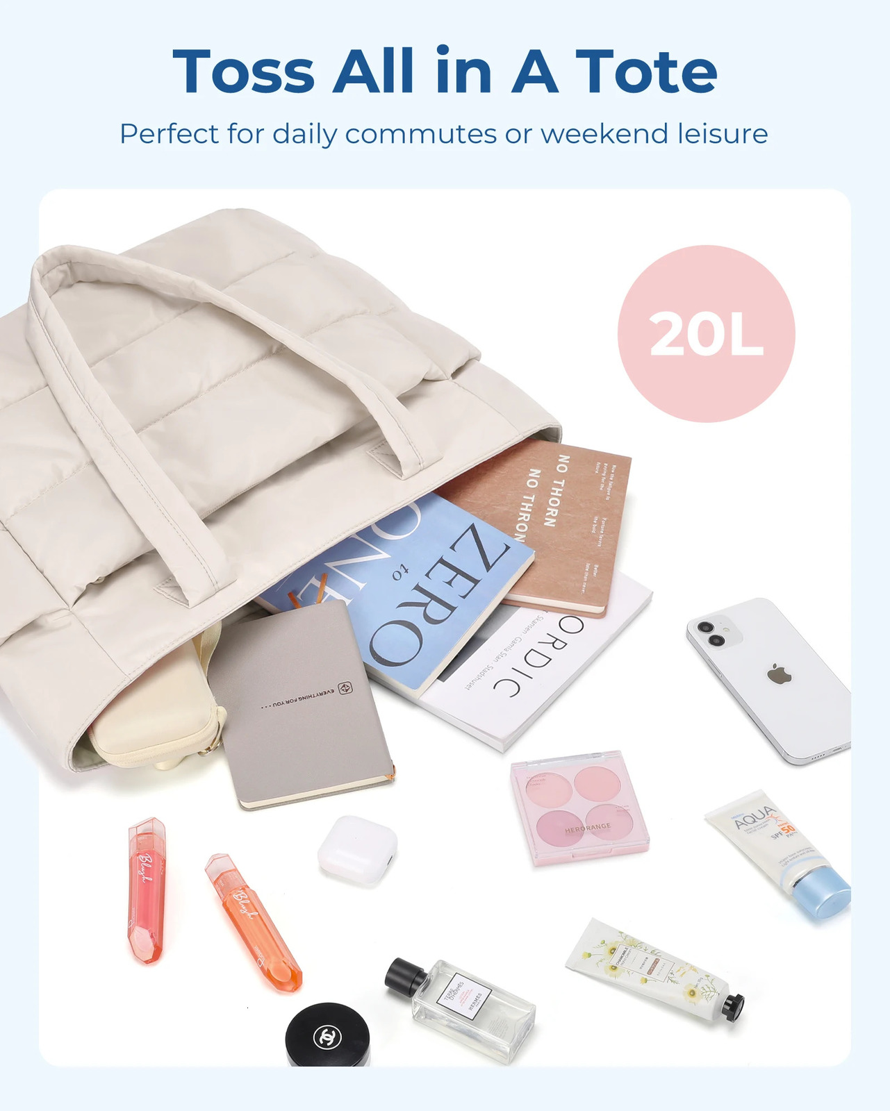 BAGSMART Womens Bag Large Capacity Solid Color Tote Versatile Handbag for Work Student Class Shopping bag 251216