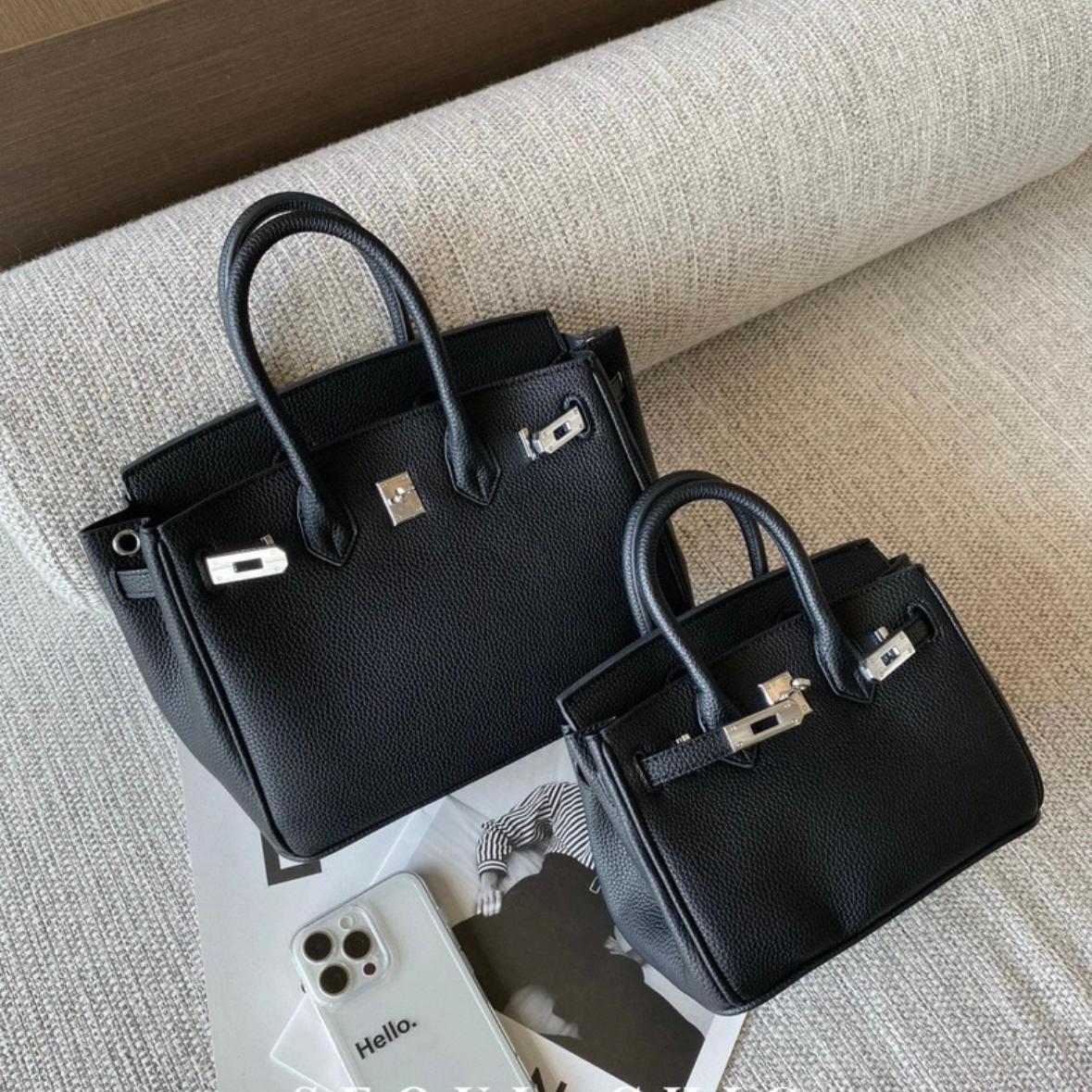 Ladies Designer Bag Handbag Shoulder Messenger Grain Leather Plain High quality Elephant Grey tote Bag Grain shoulder bags