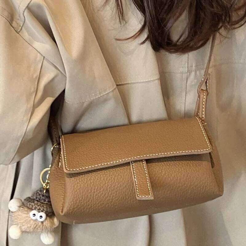 New Retro Pillow Simple Solid Color Versatile Personality Single Shoulder Crossbody Fashionable Niche Women S Bag Liksusie