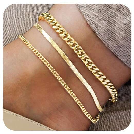 Fashion Adjustable Anklet Personalized gold Layer Jewelry Ankle Chain Holiday Travel Gift for Women