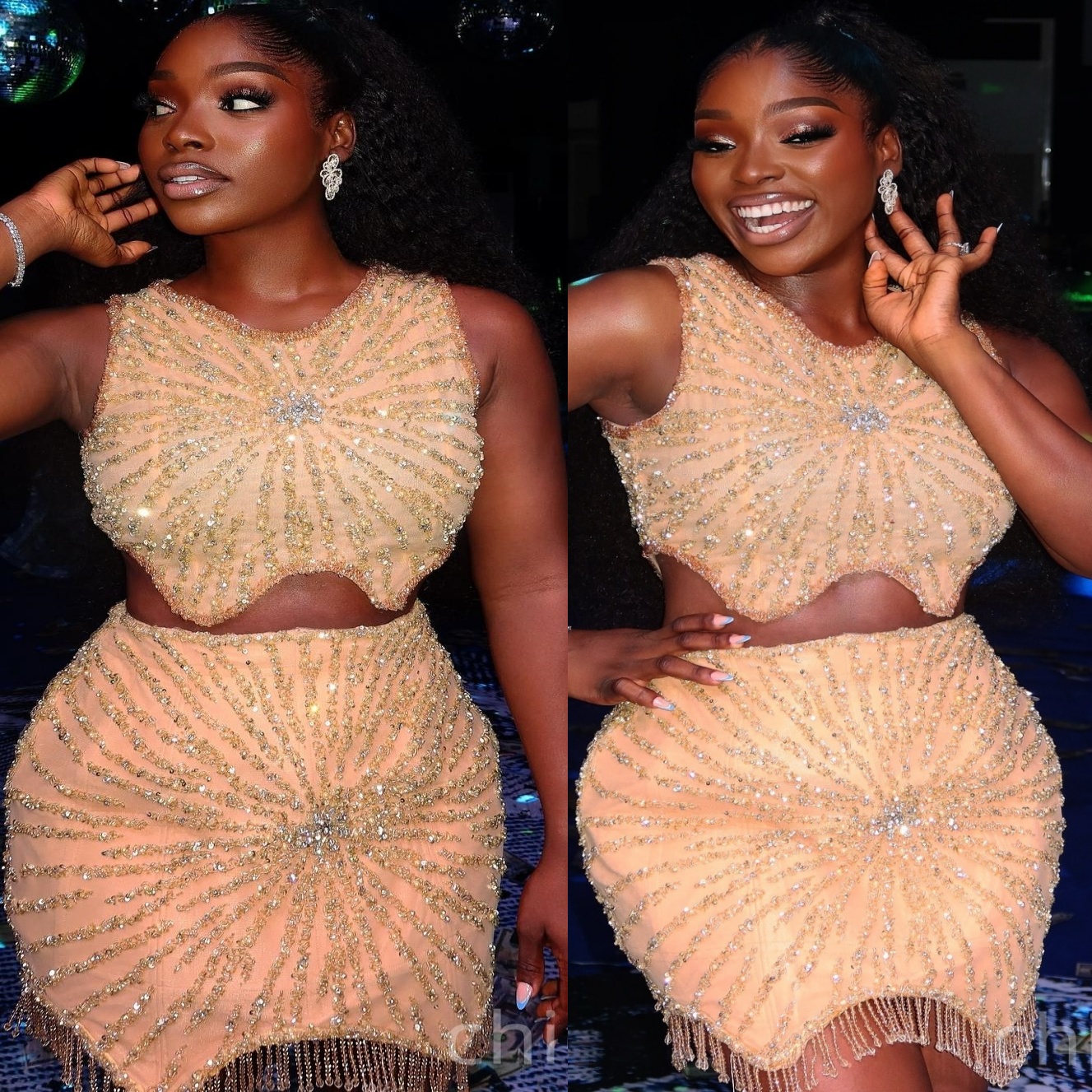 Chic Champagne Two Pieces Sheath 2026 Cocktail Dress Beaded Tassels Sequined Short Mini Graduation Homecoming Dresses For Special Occasions Sweetheart