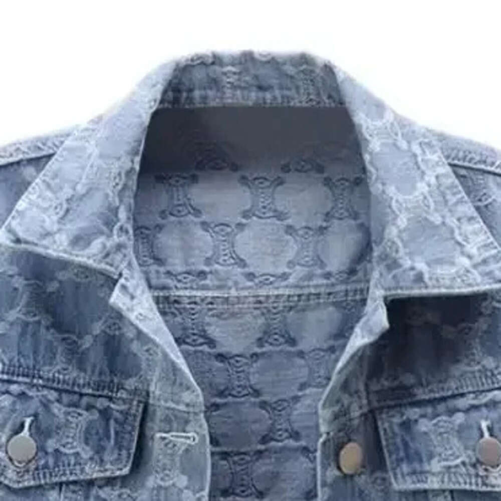 Denim Designer Fashion 2026 Women's Autumn/Winter Style Embroidery Jacquard Cropped Loose-Fit Versatile Tweed Jacket Top For Ladies