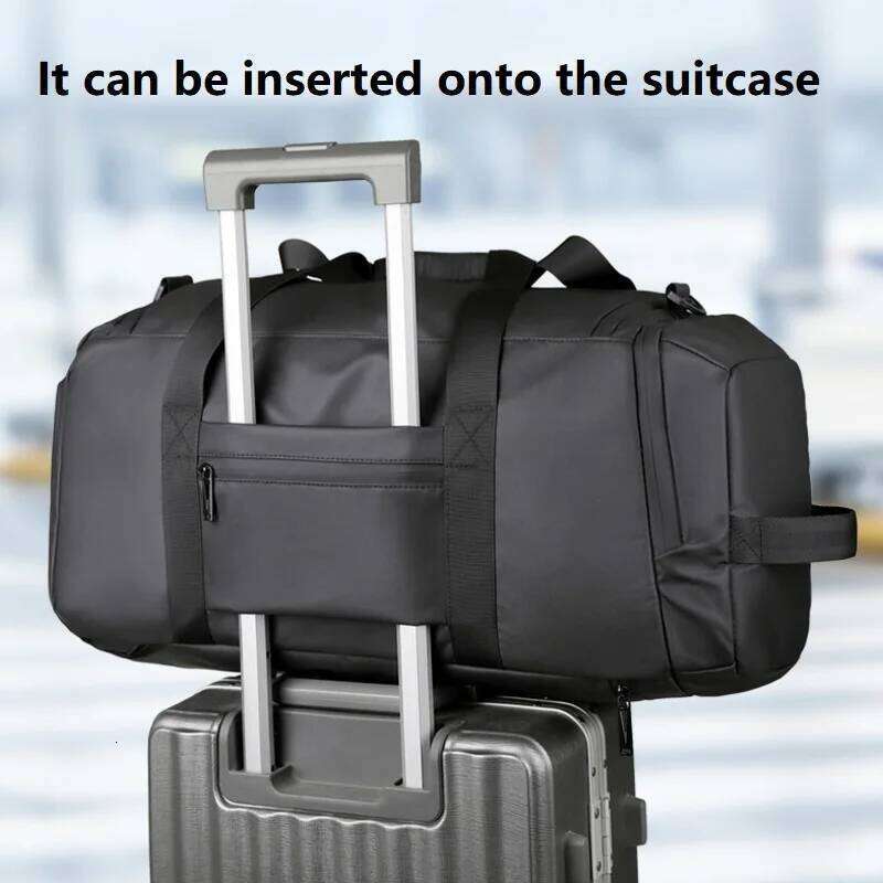 Men Gym Large Capacity Workout Training With Shoes Pouch Sports Backpack Dry Wet Separation Business Travel Bag