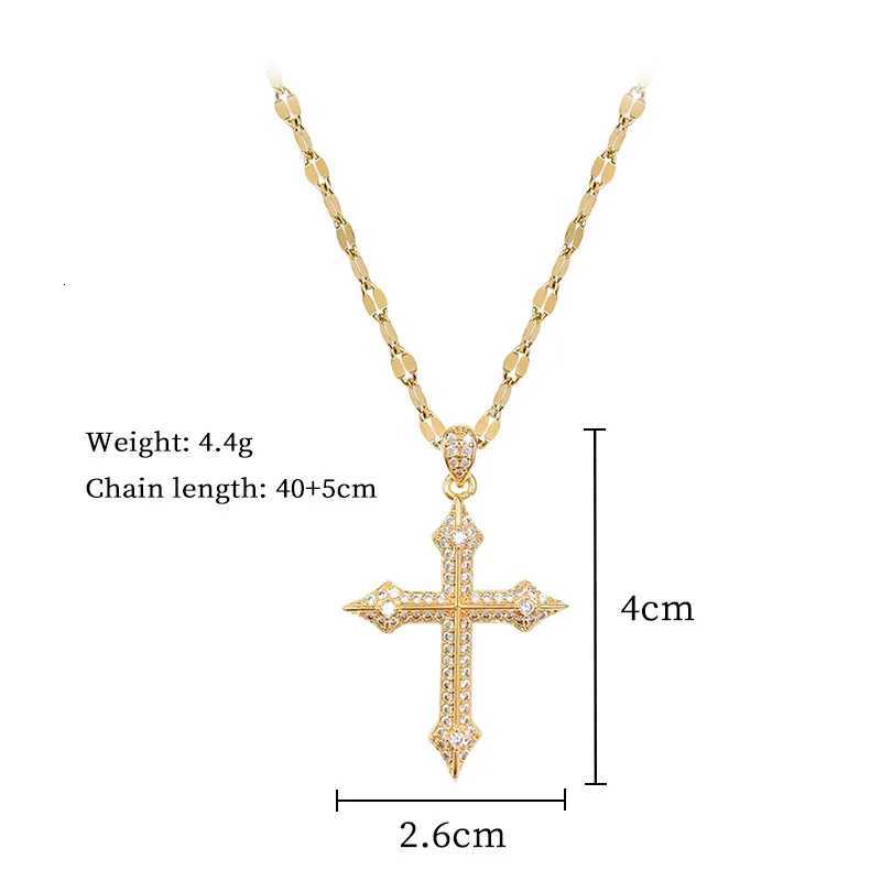 Luxury Titanium Steel Cross Necklace for Women Fashionable Clavicle Chain Jewelry Trendy Accessory Y251227