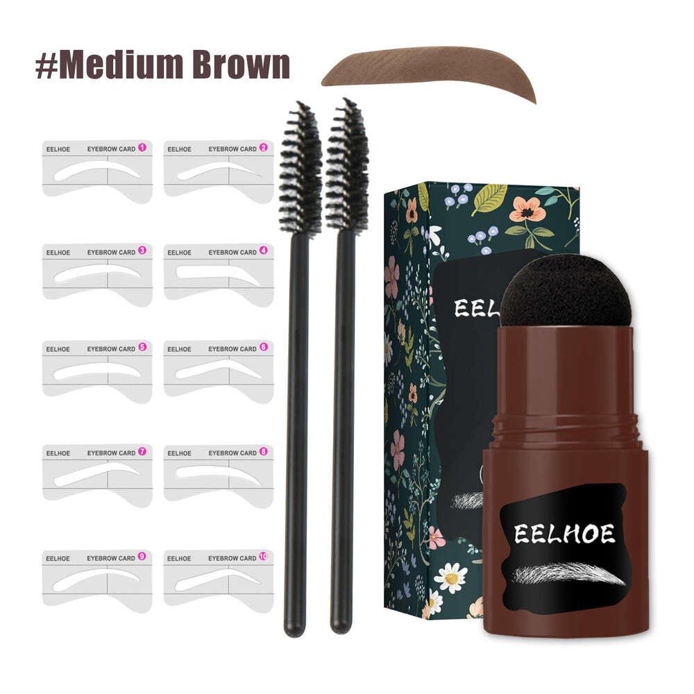 EELHOE Stamp Set Natural Hairline Eyebrow Card Makeup Shadow Contour Powder