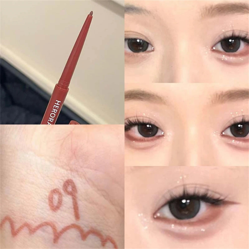 12 Colors Eyeliner Pencil Waterproof Longlasting Orange Black Brown Easy Wearing Eyeshadow Contour Stick Lying silkworm Makeup 251213