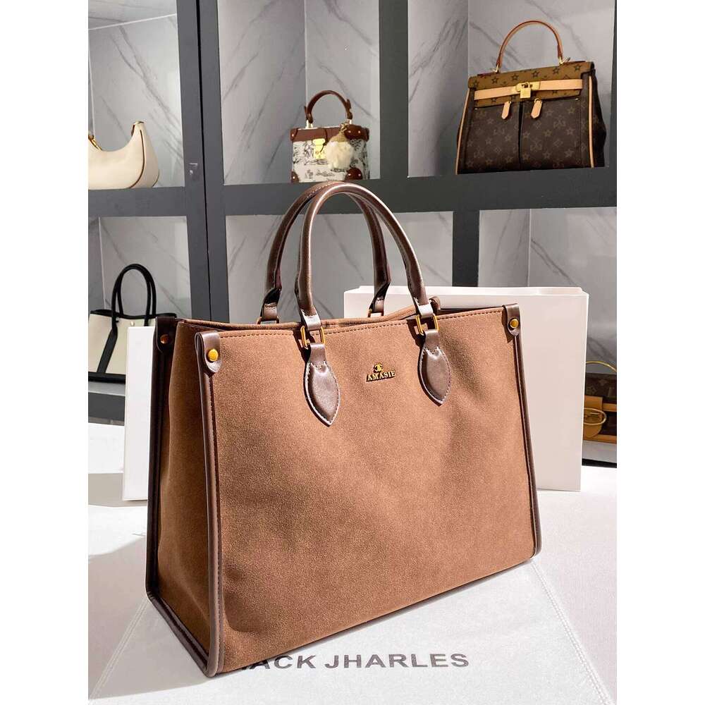 MACK JHARLES retro Suede Tote Bag Women's 2025 Autumn and Winter New High-Quality Shoulder Handbag