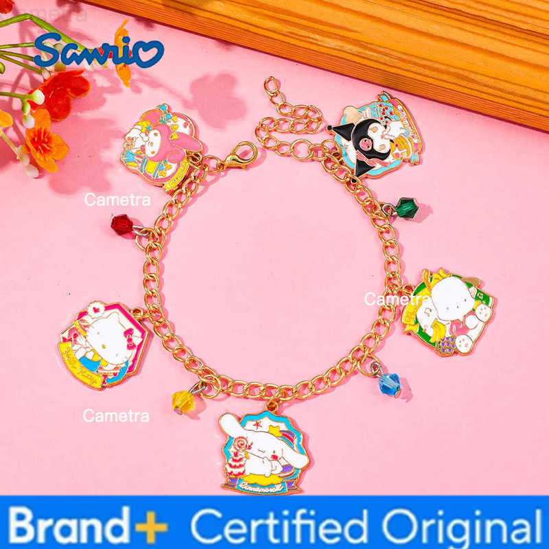 Sanrio Kawaii Family Cartoon Characters Metal Pendant Bracelet Creative Sweet Jewelry Best Gift for Girls H251229