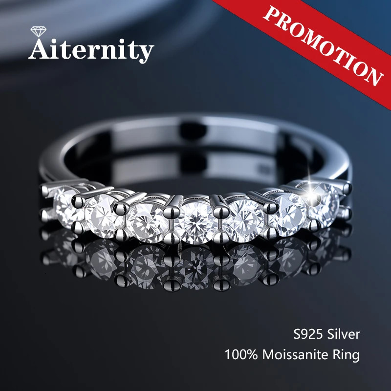 100 Pass Diamond tester Pen Ring Matching Wedding Diamond Band for Women 925 Sterling Silver Female Single Tail Ring 251225
