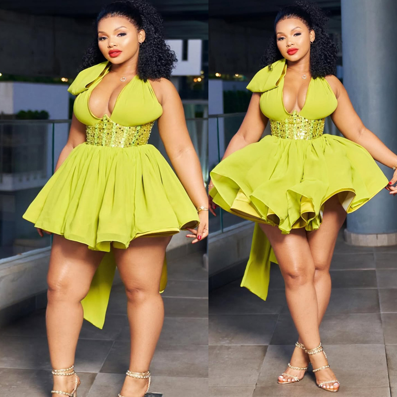 2026 Cocktail Dresses For Women Homecoming Dress Halter Chiffon Illusion Appliqued Beaded Lace Sexy Pearls Short Prom Dresses For African Nigeria Blac