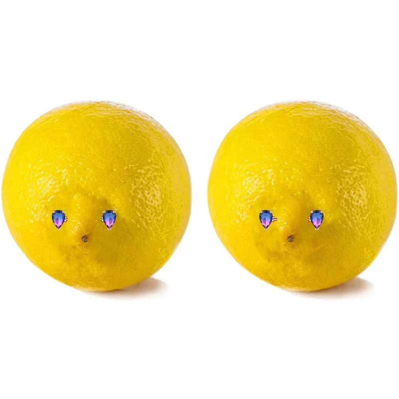 14G Nipple Piercing Bar Ring Inlaid Water Drop Cut Zircon Elegant Body Piercing Jewelry Decor 1 pair 251224