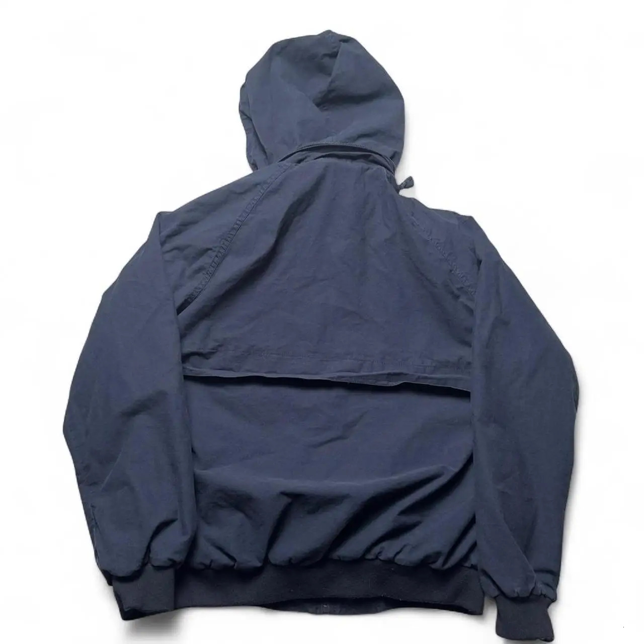 Streetwear Navy Blue Plaid Windbreaker Men Women Harajuku Hooded Zip Up Jacket Goth Turn Down Collar Trench Coat 251219