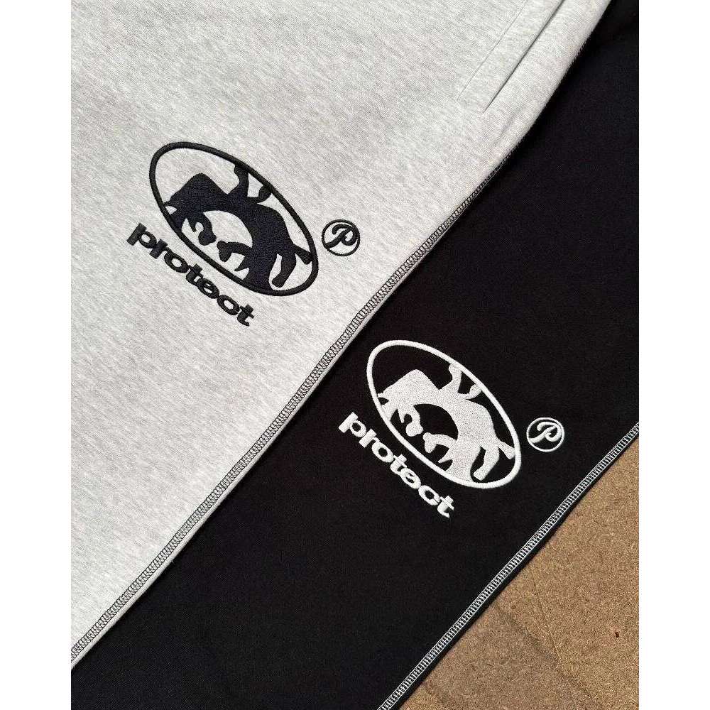 Y2k Harajuku Vintage Embroidery fashion wide leg men trend Gothic loose elastic waist pants women casual sweatpants