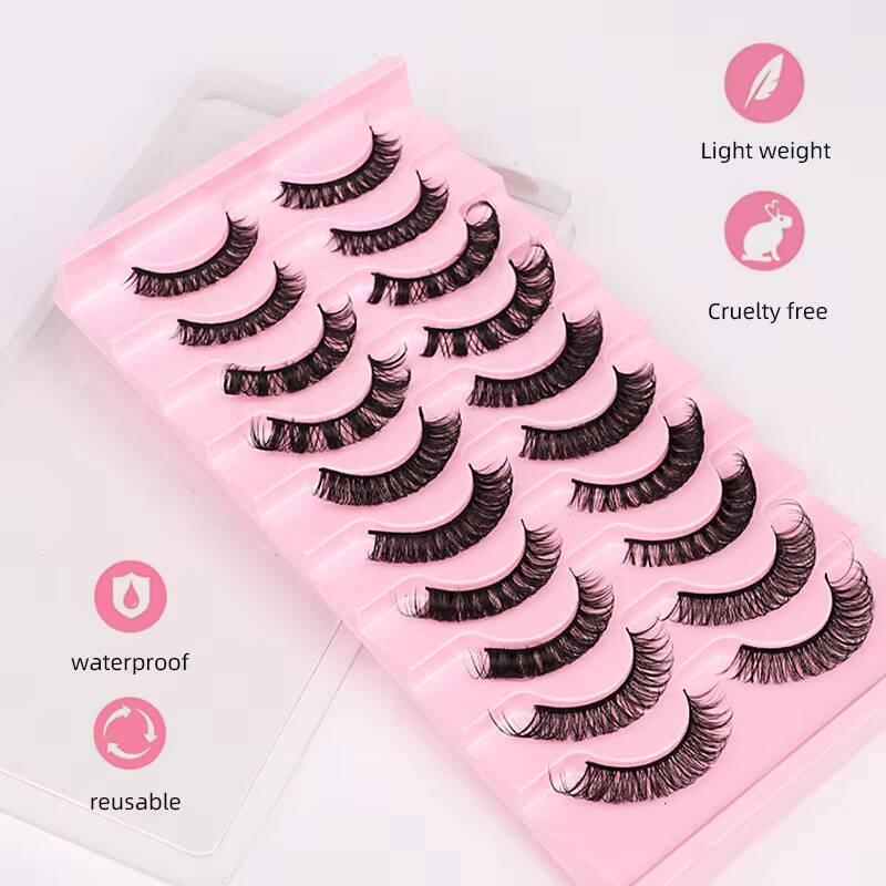 Classic Russian Strip Lashes Minks 15mm Mega Volume Lash Box Packaging Luxury Faux Mink Lashes