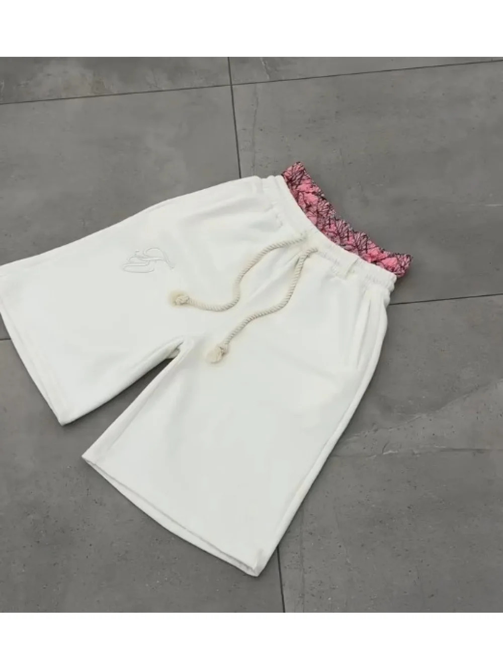 European and American street style camouflage double waistband spliced sweatpants with hip hop casual embroidery cropped n 251223