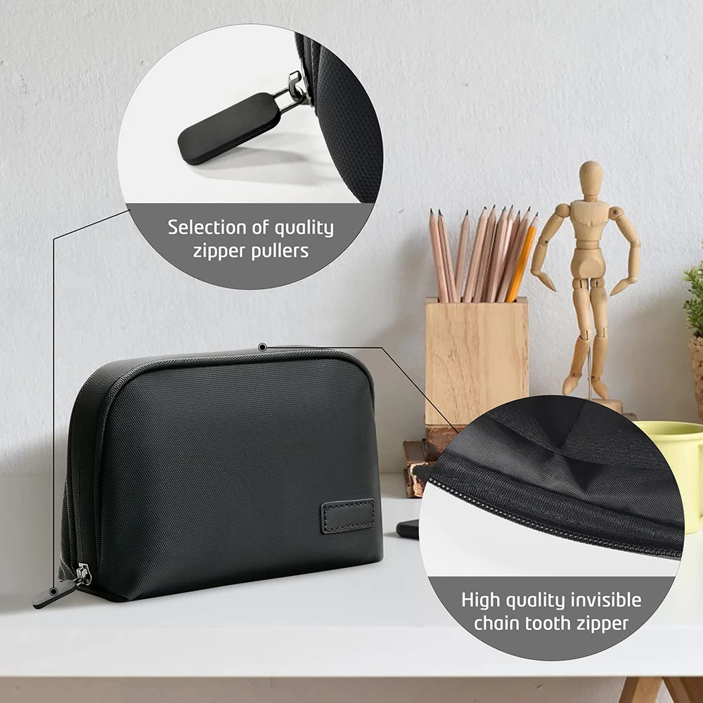 Travel Electronics Organizer Power Bank Pouch Electronics Gadgets Accessorie Case for USB Cable CordsHard Drives Storage Bag 251224