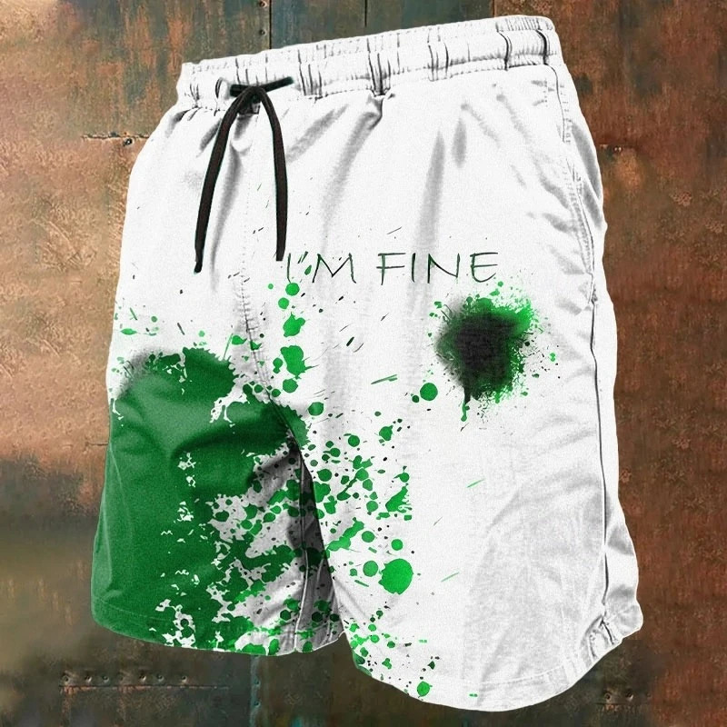 Im Fine Blood Stains 3D Print Beach Shorts Men Women Horror Graphic Quick Dry Board Short Summer Personality Streetwear Y2k 251223