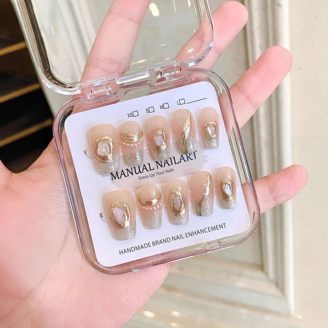 ecofriendly handsewn lighttherapy acrylic nail strips oceaniainspired eyes detachable finish