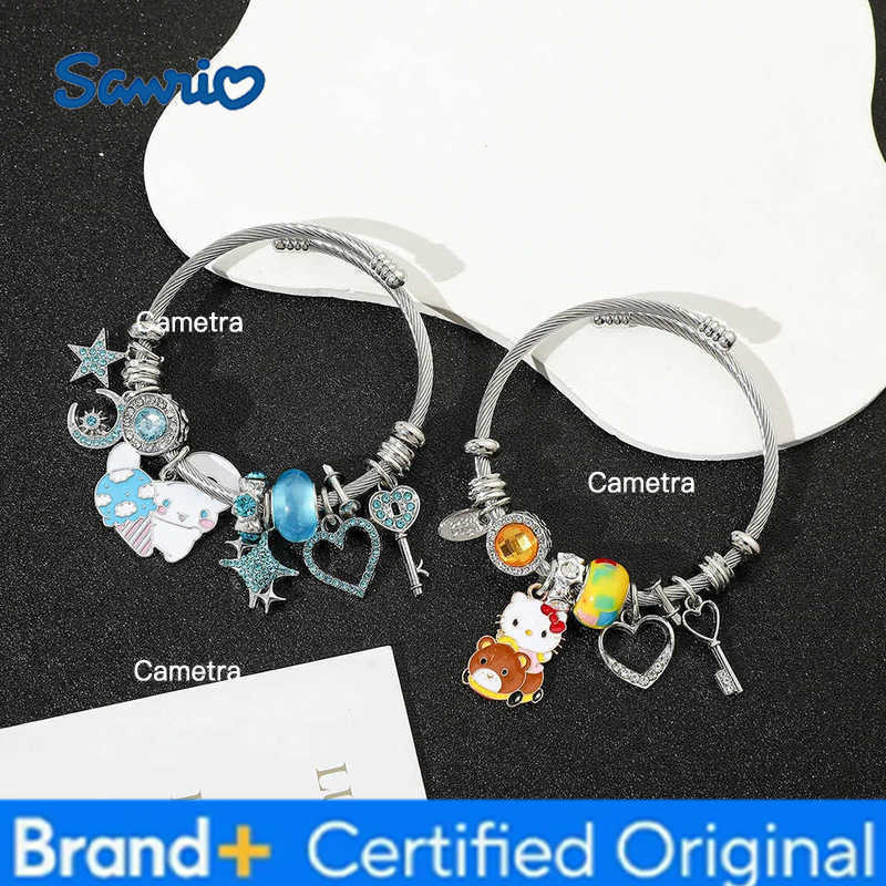 Sanrio Cute Cinnamoroll Hello Kitty Bracelets for Women Luxury Fashion Jewelry Valentines Day Gift H251229