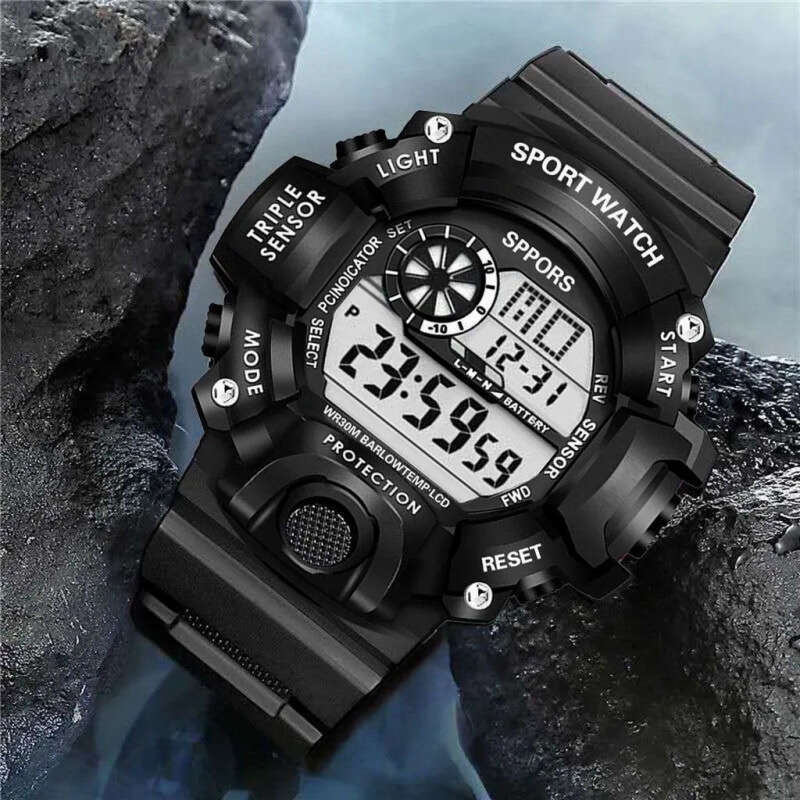 Multifunctional Sports Men, Electronic Watch Middle School Elementary Students, Luminous Waterproof Alarm Clock For Children And Teenagers