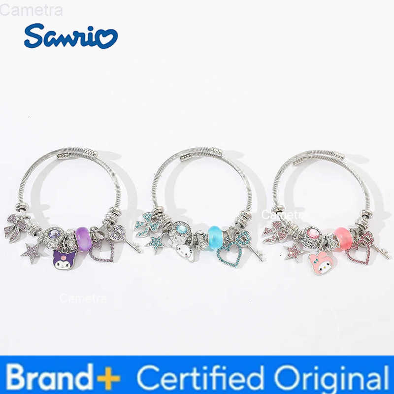 Sanrio Melody Kuromi Cinnamoroll Bracelet for Women Cartoon Anime Action Figures Jewelry Birthday Accessories Gift H251229