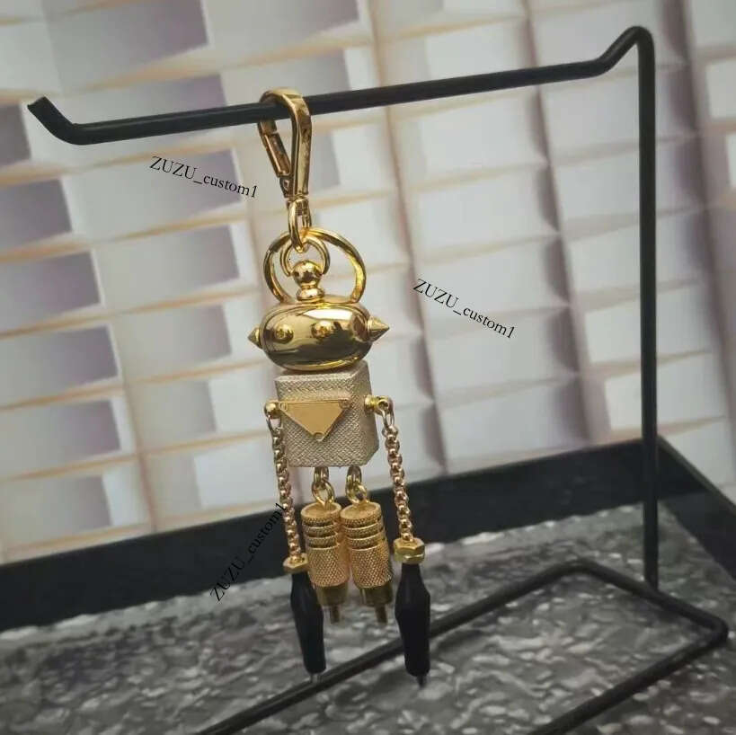 Originality Robot bag charm multi-purpose Woven rope screw designer keychain for men women gifts Backpack car pendant