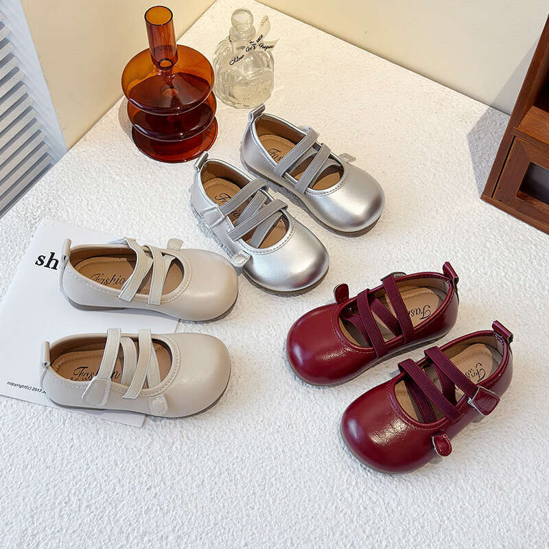 INS Children's Leather 2025 Spring and Autumn New Korean Style Girls' Princess Shoes Casual Flats Soft Sole Loafers