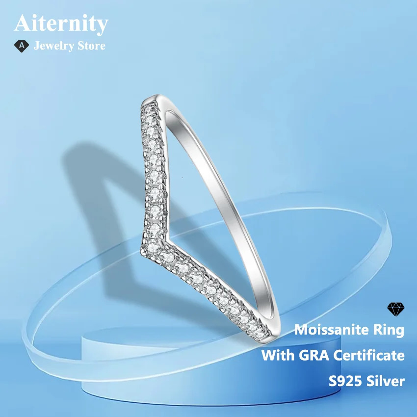 D Color Ring 925 Sterling Sliver With GRA Certificate Band Wedding Engagement Rings For Women 251225