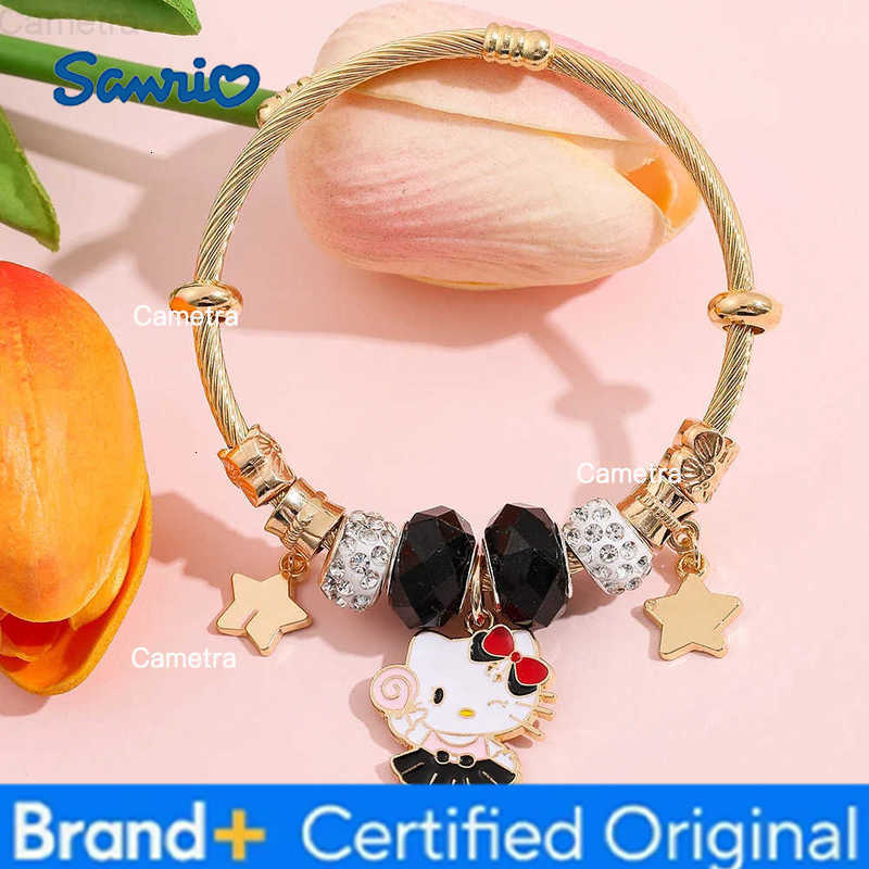 Sanrio Hello Kitty Charm Bracelet Sweet Elegant Kitty Cat Bangle Exquisite Gift for Friends Festival Jewelry Accessory H251229