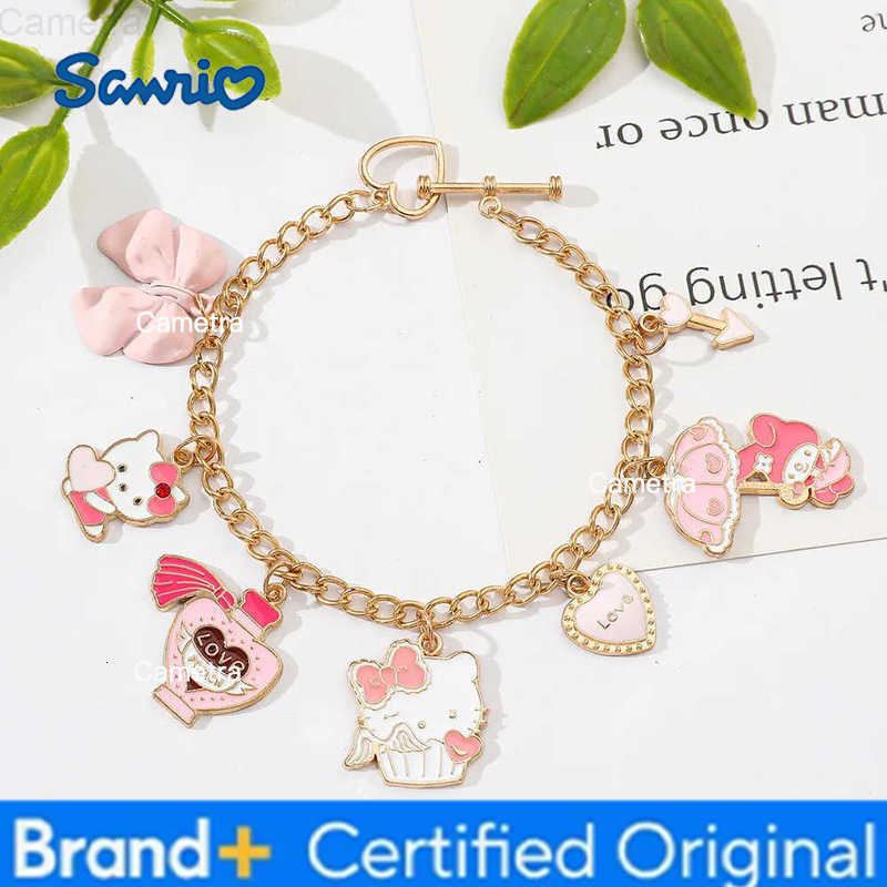 Sanrio Kawaii cartoon Hello Kitty Charm Bracelets For Women Bracelet Bangle Women Jewelry Gifts H251229