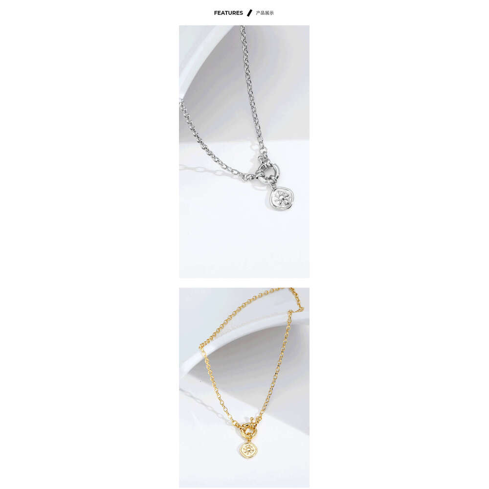 Fashion New Irregular Copper Gold-Plated Design Niche High-End Light Luxury Pendant Necklace