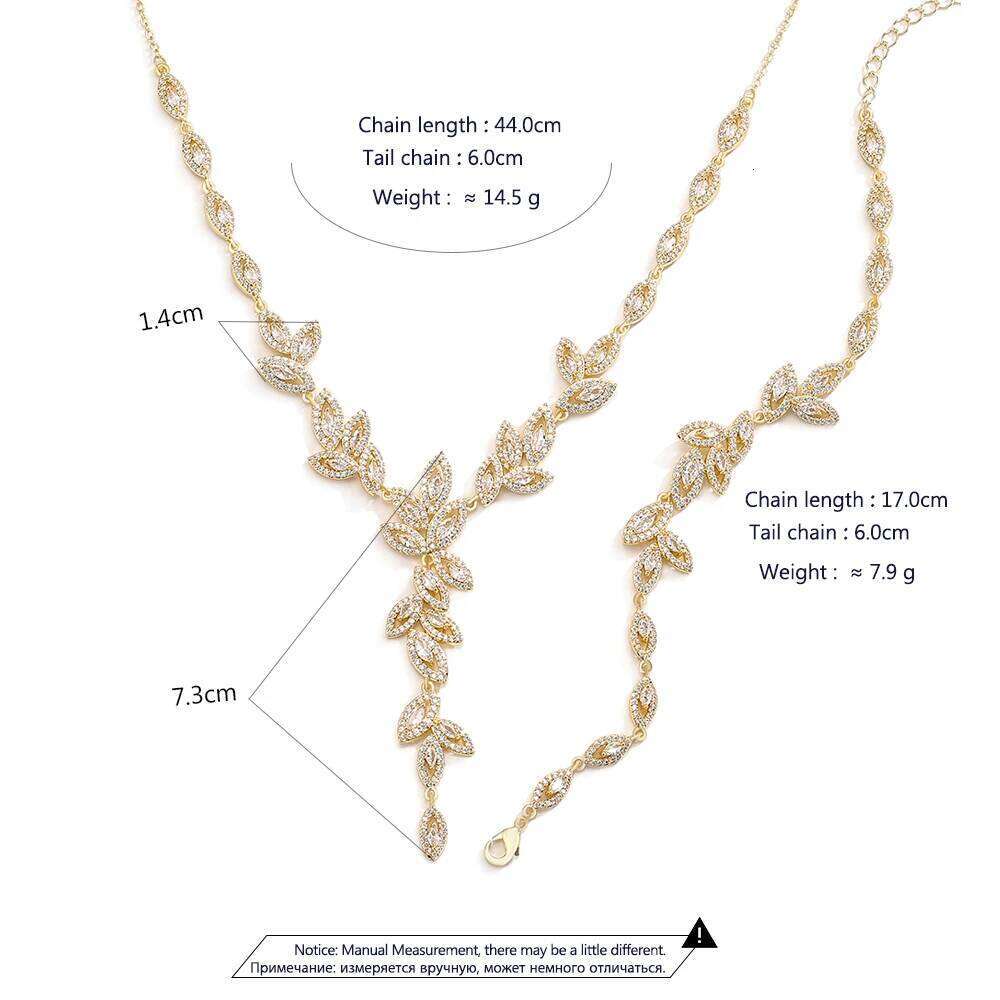 ZAKOL 3 Pcs Luxury Shiny Full Zircon Set for Women Exquisite Gorgeous Earrng/Necklace/Bracelet Versatile Wedding Jewelry