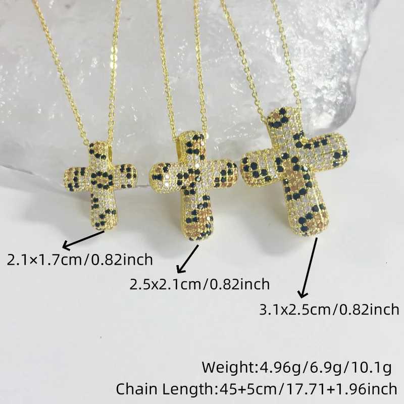 MHSSUN Luxury Chunky Zircon Cross Pendant Necklace for Women Men Fashion Gold/Silver Color Religious Crosses Jewelry Gift Y251227