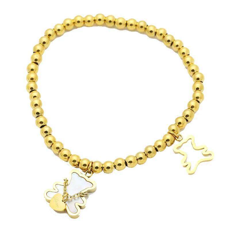 Little Bear Bracelets For Women Stainless Steel Woman Accessories Fashion Jewelry 25H1229