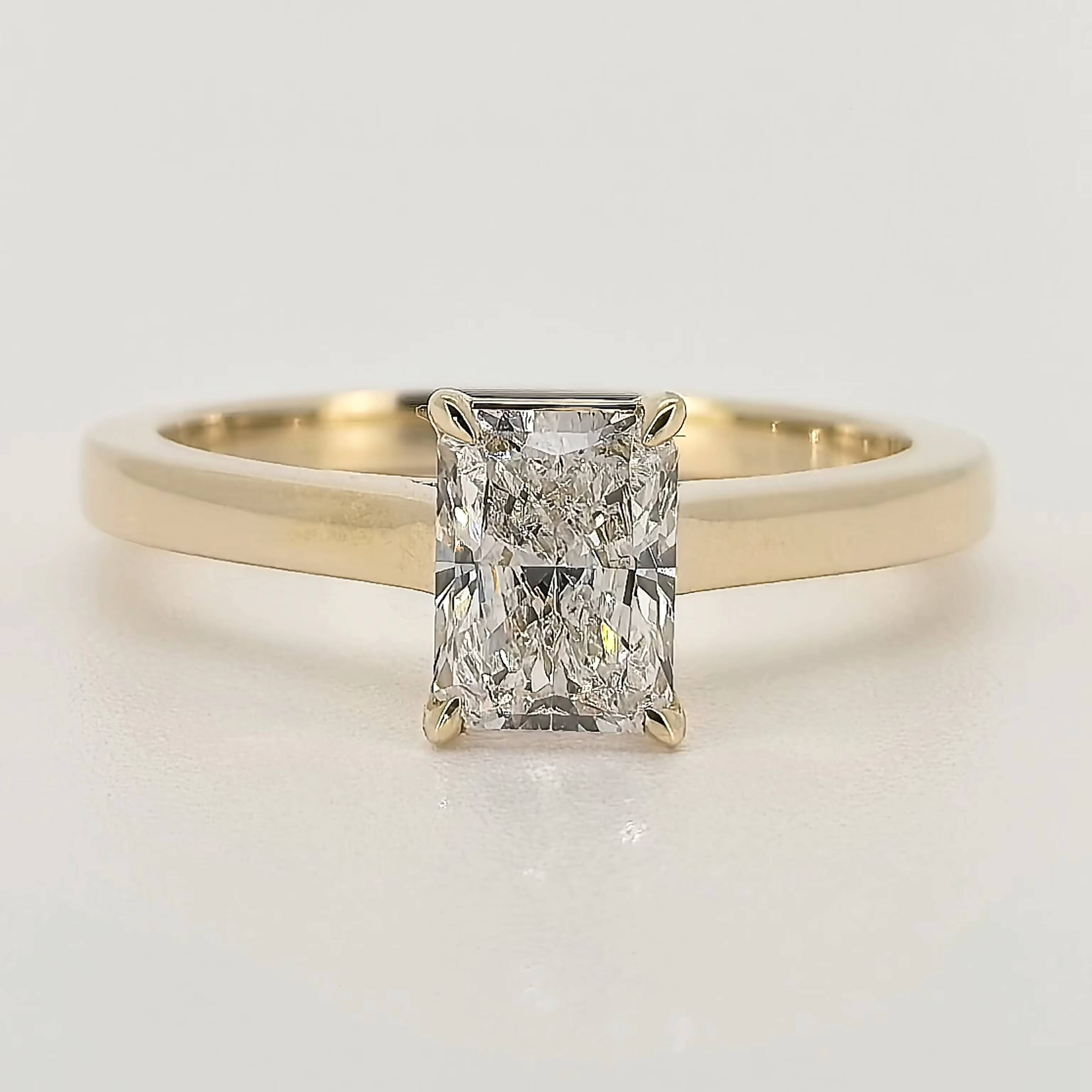 Solitaire Lab-grown Diamond Igi Certified Wedding Rings Vvs d Oval Pear Emerald Cut Pure Gold Engagement Synthetic Diamond Ring