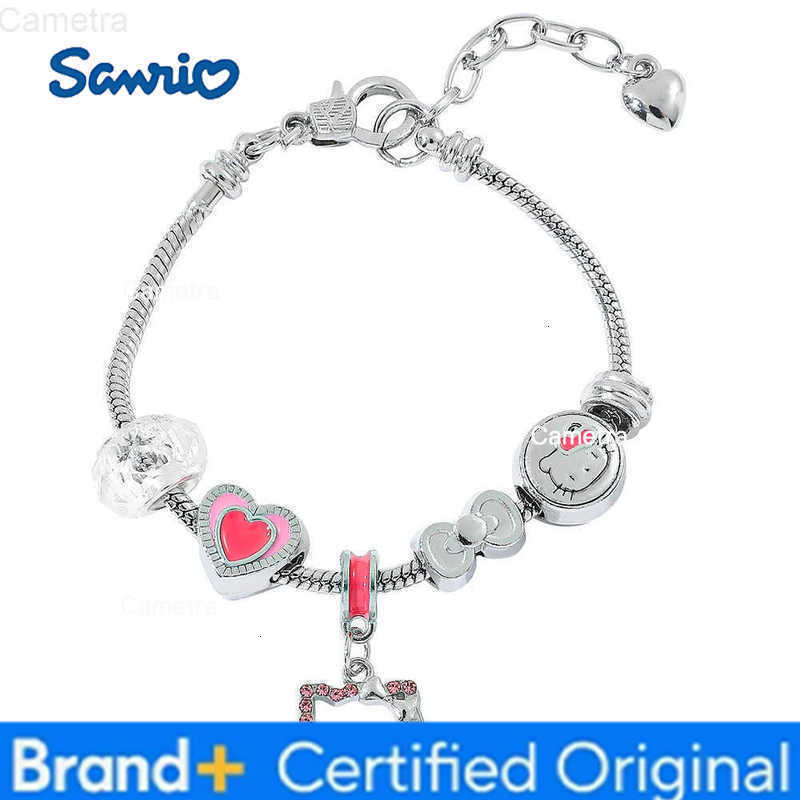 Sanrio Hello Kitty Bracelet Charm - Cute Cartoon Kitty Cat Figure DIY Jewelry Accessory for Friends Birthday Kawaii Gift H251229