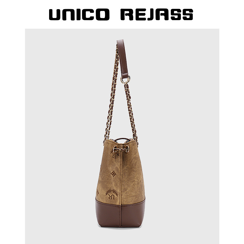UNICO REJASS Women Premium Classic Vintage Floral Embroidery Tote Bag New Design Versatile Shoulder Handbag