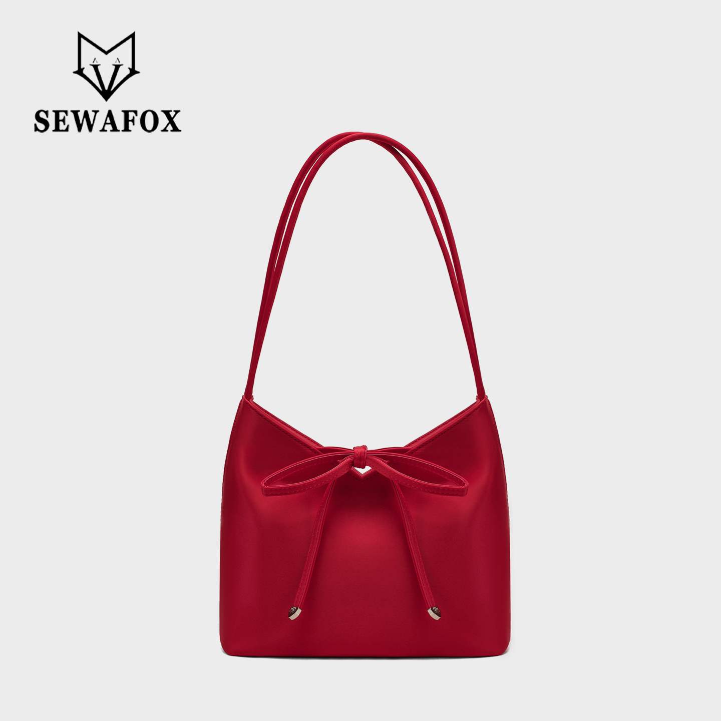 Sewafox Women's bag, casual and simple commuting one shoulder armpit bag, red handbag