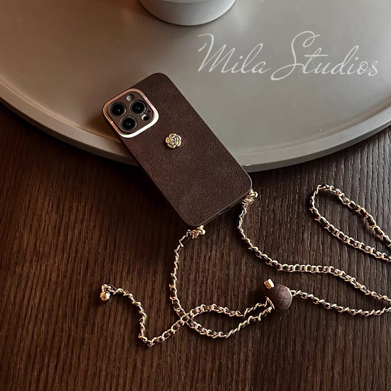INS Melad Small Fragrance Camellia Crossbody Compatible with Apple 15 Phone Case Adjustable iPhone 14