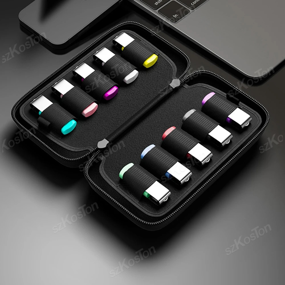 Thumb Drive Holder Organizer Dustproof Storage Case Holder Shockproof Portable USB Carrying Bag Electronic Accessories Organizer 251224