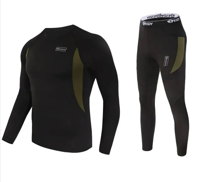 winter Top quality thermal underwear men sets compression fleece sweat quick drying thermo clothing 251225