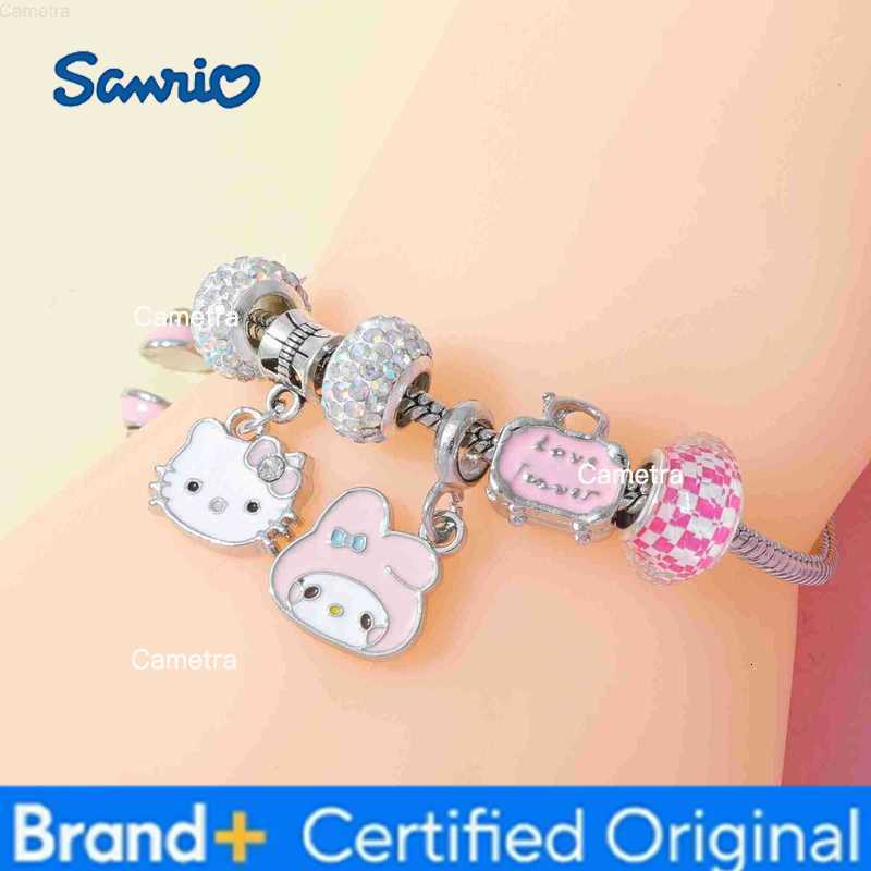 Sanrio Kawaii Pink Hello Kitty Kuromi Bracelet Pendant Girl Detachable DIY Bracelet Fans Gift Cosplay Props For Women Jewelry H251229