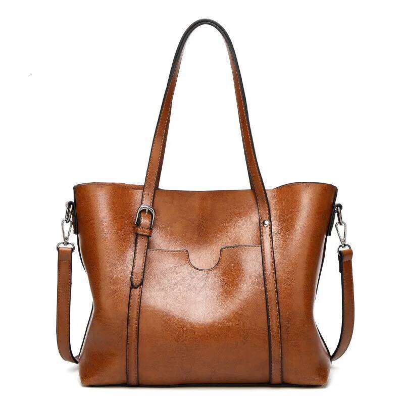 Women's Genuine Leather Tote Bag, Waterproof Multi Purpose Casual Shopping Outings Work Handbag Women Shoulder Crossbody Bags